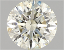Natural Diamond 0.91 Carats, Round with Excellent Cut, K Color, VS2 Clarity and Certified by IGI