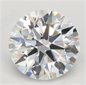 Lab Grown Diamond 2.55 Carats, Round with Ideal Cut, D Color, IF Clarity and Certified by IGI