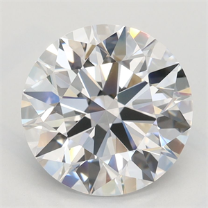 Picture of Lab Grown Diamond 2.55 Carats, Round with Ideal Cut, D Color, IF Clarity and Certified by IGI