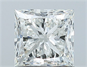 Natural Diamond 1.01 Carats, Princess with  Cut, H Color, SI2 Clarity and Certified by GIA