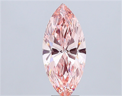 Picture of Lab Grown Diamond 5.02 Carats, Marquise with  Cut, Fancy Vivid Pink Color, VS1 Clarity and Certified by IGI