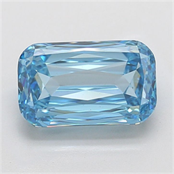 Picture of Lab Grown Diamond 4.56 Carats, CUSHION MODIFIED with  Cut, Fancy Vivid Blue Color, VS2 Clarity and Certified by IGI