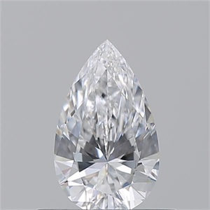 Picture of Natural Diamond 0.51 Carats, Pear with  Cut, D Color, IF Clarity and Certified by GIA