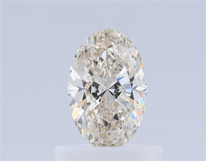 Foto Diamante Natural 0.61 quilates, Ovalado , Color L, claridad SI1 y certificado GIA de