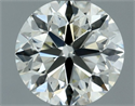 Natural Diamond 0.70 Carats, Round with Very Good Cut, J Color, SI1 Clarity and Certified by IGI