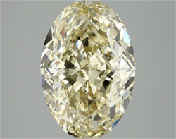 Picture of Lab Grown Diamond 4.01 Carats, Oval with  Cut, Fancy Yellow Color, VS2 Clarity and Certified by IGI