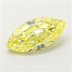 Picture of Lab Grown Diamond 1.25 Carats, Marquise with  Cut, Fancy Intense Yellow Color, VS1 Clarity and Certified by IGI