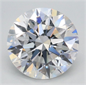 Lab Grown Diamond 2.04 Carats, Round with Excellent Cut, D Color, VVS2 Clarity and Certified by IGI