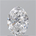 Natural Diamond 1.15 Carats, Oval with  Cut, D Color, VVS1 Clarity and Certified by GIA
