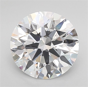 Picture of Lab Grown Diamond 2.55 Carats, Round with Ideal Cut, D Color, VVS1 Clarity and Certified by IGI