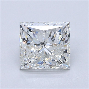 Picture of Natural Diamond 1.50 Carats, Princess with  Cut, H Color, SI2 Clarity and Certified by GIA