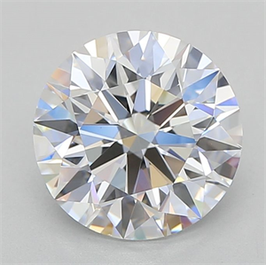 Picture of Lab Grown Diamond 2.54 Carats, Round with Ideal Cut, E Color, IF Clarity and Certified by IGI