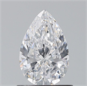 Natural Diamond 0.80 Carats, Pear with  Cut, D Color, VVS2 Clarity and Certified by GIA
