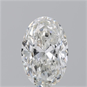 Natural Diamond 1.50 Carats, Oval with  Cut, H Color, SI1 Clarity and Certified by GIA