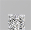Natural Diamond 0.60 Carats, Princess with  Cut, F Color, VVS1 Clarity and Certified by GIA