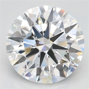 Picture of Lab Grown Diamond 3.01 Carats, Round with Ideal Cut, D Color, IF Clarity and Certified by IGI
