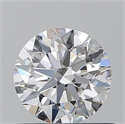 Natural Diamond 0.72 Carats, Round with Excellent Cut, D Color, VVS2 Clarity and Certified by GIA