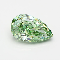 Picture of Lab Grown Diamond 1.92 Carats, Pear with  Cut, Fancy Vivid Green Color, VVS1 Clarity and Certified by IGI