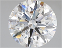 Lab Grown Diamond 3.82 Carats, Round with Ideal Cut, E Color, VVS2 Clarity and Certified by IGI