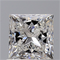 Natural Diamond 0.92 Carats, Princess with  Cut, F Color, SI1 Clarity and Certified by GIA