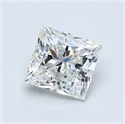 Natural Diamond 0.91 Carats, Princess with  Cut, J Color, VS2 Clarity and Certified by GIA