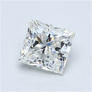 Picture of Natural Diamond 0.91 Carats, Princess with  Cut, J Color, VS2 Clarity and Certified by GIA