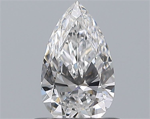 Picture of Natural Diamond 0.51 Carats, Pear with  Cut, E Color, VVS2 Clarity and Certified by GIA