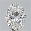 Natural Diamond 0.71 Carats, Oval with  Cut, F Color, VVS1 Clarity and Certified by GIA