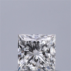 Picture of Natural Diamond 0.41 Carats, Princess with  Cut, F Color, VVS1 Clarity and Certified by GIA