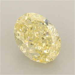 Picture of Lab Grown Diamond 1.29 Carats, Oval with  Cut, Fancy Intense Yellow Color, VS1 Clarity and Certified by IGI
