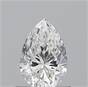 Diamante Natural 0.71 quilates, De pera , Color E, claridad VS2 y certificado GIA