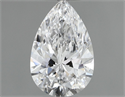 Natural Diamond 0.52 Carats, Pear with  Cut, D Color, VVS1 Clarity and Certified by GIA