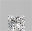 Natural Diamond 0.51 Carats, Princess with  Cut, E Color, VVS1 Clarity and Certified by GIA