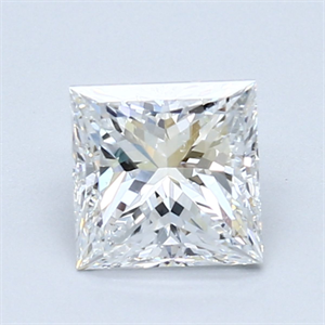 Picture of Natural Diamond 1.01 Carats, Princess with  Cut, F Color, VS2 Clarity and Certified by GIA