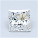 Natural Diamond 1.01 Carats, Princess with  Cut, F Color, VS2 Clarity and Certified by GIA