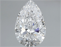 Natural Diamond 0.72 Carats, Pear with  Cut, D Color, SI1 Clarity and Certified by GIA