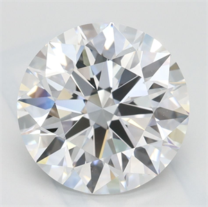 Picture of Lab Grown Diamond 3.08 Carats, Round with Ideal Cut, D Color, IF Clarity and Certified by IGI