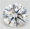 Lab Grown Diamond 3.06 Carats, Round with Ideal Cut, D Color, IF Clarity and Certified by IGI
