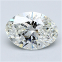 Natural Diamond 2.51 Carats, Oval with  Cut, H Color, VVS1 Clarity and Certified by GIA