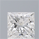 Natural Diamond 1.00 Carats, Princess with  Cut, D Color, SI1 Clarity and Certified by GIA