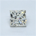 Natural Diamond 0.70 Carats, Princess with  Cut, J Color, SI2 Clarity and Certified by GIA