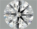 Lab Grown Diamond 1.10 Carats, Round with Ideal Cut, D Color, VS2 Clarity and Certified by IGI