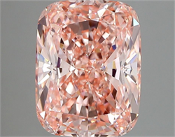 Picture of Lab Grown Diamond 4.03 Carats, CUSHION MODIFIED with  Cut, Fancy Vivid Pink Color, VVS2 Clarity and Certified by IGI