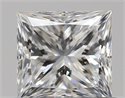 Natural Diamond 0.60 Carats, Princess with  Cut, D Color, VS2 Clarity and Certified by GIA