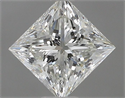 Natural Diamond 0.58 Carats, Princess with  Cut, H Color, VS1 Clarity and Certified by IGI
