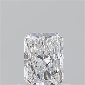 Picture of Natural Diamond 0.53 Carats, Radiant with  Cut, D Color, VS1 Clarity and Certified by GIA