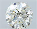 Natural Diamond 1.03 Carats, Round with Excellent Cut, K Color, VS2 Clarity and Certified by IGI