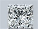 Natural Diamond 1.01 Carats, Princess with  Cut, H Color, VS1 Clarity and Certified by GIA