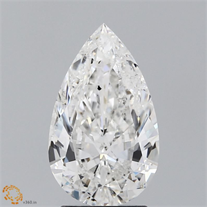 Foto Diamante Natural 2.02 quilates, De pera , Color F, claridad SI2 y certificado GIA de
