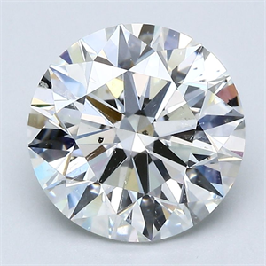 Picture of Natural Diamond 4.08 Carats, Round with Excellent Cut, H Color, SI2 Clarity and Certified by GIA